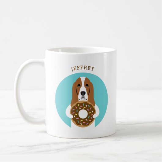 Basset Hound Hund Tasse (Links)