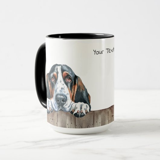 Basset Hound Hund Tasse (Vorderseite Links)