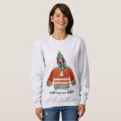 Basset Hound Hund Ugly Christmas Hund Mama Sweatsh Sweatshirt (Vorne ganz)