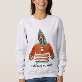 Basset Hound Hund Ugly Christmas Hund Mama Sweatsh Sweatshirt