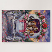 Basset Hound Hund Valentinstag  Puzzle (Horizontal)