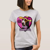 Basset Hound Hund Valentinstag T - Shirt (Vorderseite)