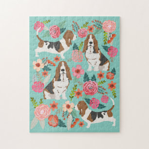 Basset Hound Hund Vintag Florenz Puzzle