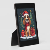 Basset Hound Hund Weihnachten Party Santa Dog Love Fotoplatte (Seite)