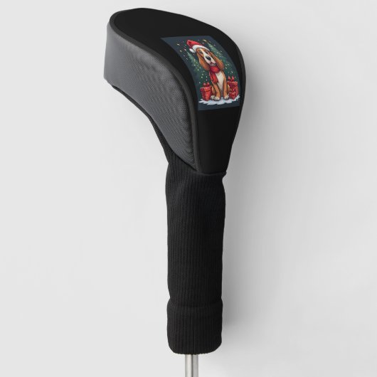 Basset Hound Hund Weihnachten Party Santa Dog Love Golf Headcover (angewinkelt)