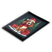 Basset Hound Hund Weihnachten Party Santa Dog Love Notizblock (Linke Seite)