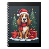 Basset Hound Hund Weihnachten Party Santa Dog Love Notizblock (Vorderseite)