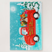 Basset Hound Hund Weihnachten Weihnachtsliefer Puzzle (Vertikal)