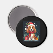 Basset Hound Hund WeihnachtsOutfits Weihnachtsmann Magnet (Vorderseite/Rückseite)