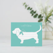 Basset Hound Hund Welpe Dankeskarte (Stehend Vorderseite)