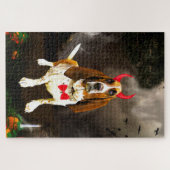Basset Hound Hund zu Halloween-Kostüm Puzzle (Horizontal)
