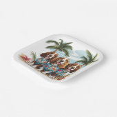 Basset Hound Hunde Hawaiianische Shirts Pappteller (Gewinkelt)