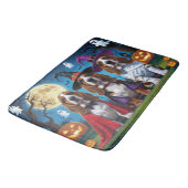 Basset Hound Hunde Pumpkin Halloween Funny Badematte (Schrägansicht)