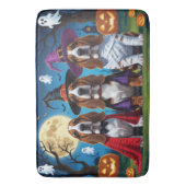 Basset Hound Hunde Pumpkin Halloween Funny Badematte (Vorderseite Vertikal)