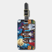 Basset Hound Hunde Pumpkin Halloween Funny Gepäckanhänger (Vorderseite vertikal)