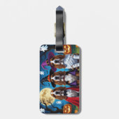 Basset Hound Hunde Pumpkin Halloween Funny Gepäckanhänger (Rückseite vertikal)