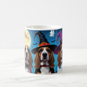 Basset Hound Hunde Pumpkin Halloween Funny Kaffeetasse