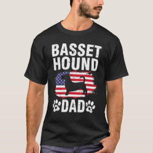 Basset Hound Hunde Vater Happy Vatertag Hunde Dadd T-Shirt