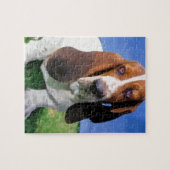 Basset Hound-Hundeentwurf Puzzle (Horizontal)