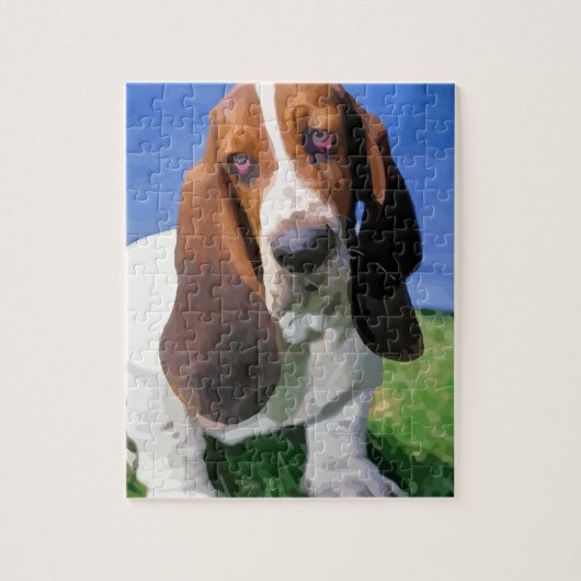 Basset Hound-Hundeentwurf Puzzle (Vertikal)