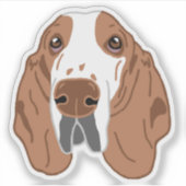 Basset Hound-Hundemutter-Tasse Aufkleber (Vorderseite)