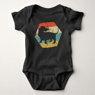 Basset Hound Hunderasse Retro abgenutztes Sechseck Baby Strampler