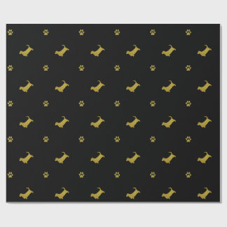 Basset Hound-Hundetatzen-Geschenk-Packpapier Geschenkpapier