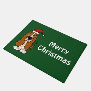 Basset Hound-Hundeweihnachtsfußmatte Fußmatte