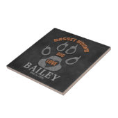 Basset Hound-Hundezucht-Denkmal-Fliese Fliese (Seite)