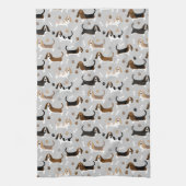 Basset Hound Hundknochen und Paare Geschirrtuch (Vertikal)