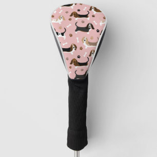 Basset Hound Hundknochen und Paare Golf Headcover