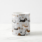 Basset Hound Hundknochen und Paare Kaffeetasse (Mittel)