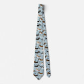 Basset Hound Hundknochen und Paws Neck Tie Krawatte (Vorderseite)