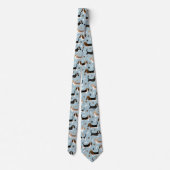 Basset Hound Hundknochen und Paws Neck Tie Krawatte (Rückseite)