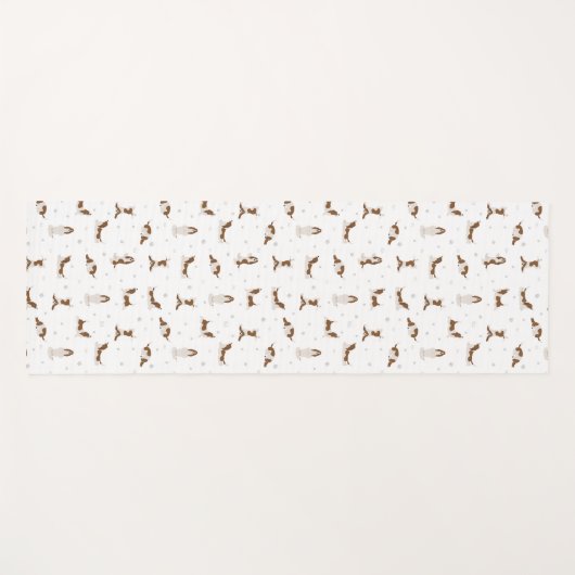 Basset Hound Hundyoga Yogamatte (Vorderseite (Horizontal))