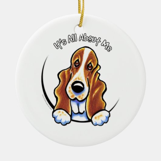 Basset Hound IAAM Keramikornament (Vorne)