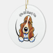 Basset Hound IAAM Keramikornament (Links)