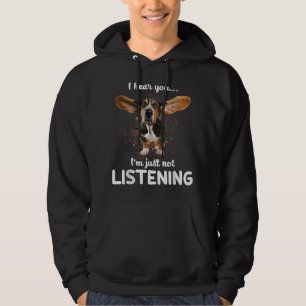 Basset Hound ich höre, dass du nicht hörst Hoodie