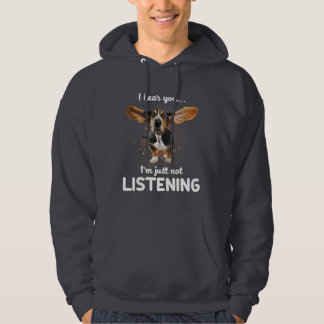 Basset Hound, ich höre, du hörst nicht zu Hoodie