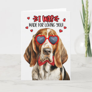 Basset Hound ich wurde gemacht, um dich zu lieben  Feiertagskarte