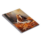 Basset Hound im Herbst Leaves Fall Inspiriert Notizblock (Rechte Seite)