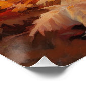 Basset Hound im Herbst Leaves Fall Inspiriert Poster (Ecke)
