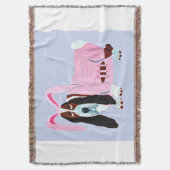 Basset Hound in bunny costume Decke (Vorderseite Vertikal)