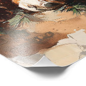 Basset Hound in einer Weihnachtsmannmütze Ölgemäld Fotodruck (Ecke)