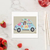Basset Hound in Hippie-Auto Serviette (Beispiel)