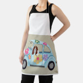 Basset Hound in Hippie car All-Over Print Apron Schürze (InSitu)