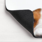 Basset Hound in Ihrem Gesicht Mousepad (Ecke)