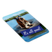 Basset Hound in Sonnenbrille Magnet (Rechte Seite)