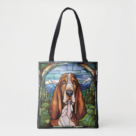 Basset Hound Jean Jacket Tasche (Vorderseite)