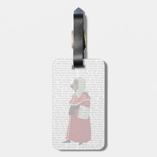 Basset Hound Judge Full Gepäckanhänger (Rückseite vertikal)